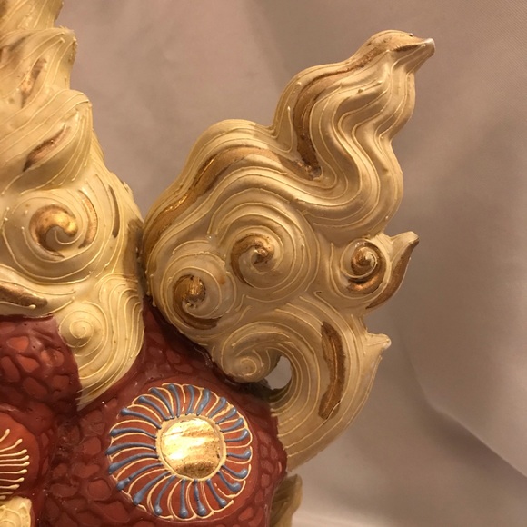 VTG Satsuma Porcelain Komainu Foo Dog Lion - Picture 9 of 16